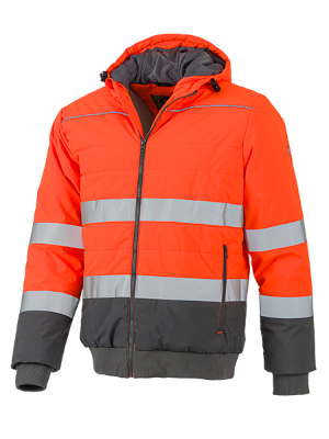 Warnschutz-Steppjacke orange/grau S-4XL