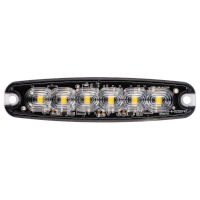 Warnblitzleuchte gelb 6 LED´s 12 V / 24 V flach