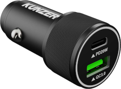KFZ-Schnell-Ladeadapter mit 1x USB + 1x USB-C Port