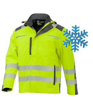 Softshell-Warnschutzjacke Winter S-4XL gelb