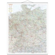 Wandkarte Deutschland "Straßen" laminiert