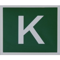 K- Schild grün/weiß  "Kombiverkehr"