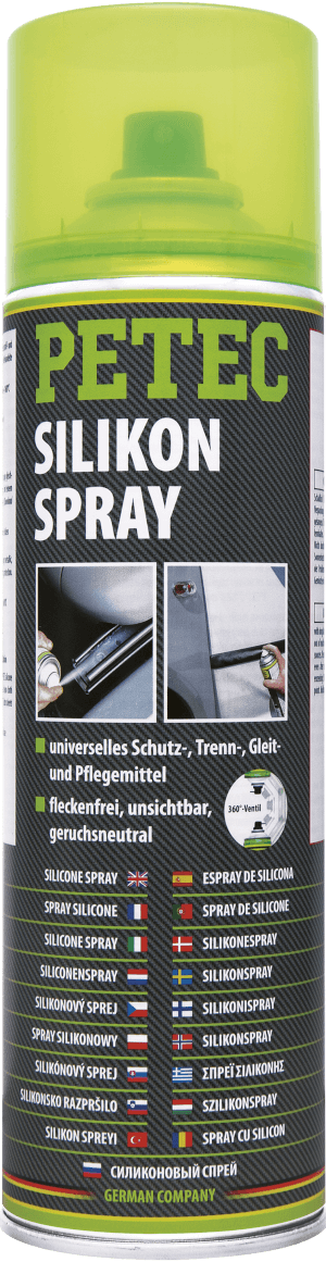 Silikon Spray 500 ml PETEC mit 360° Sprühkopf