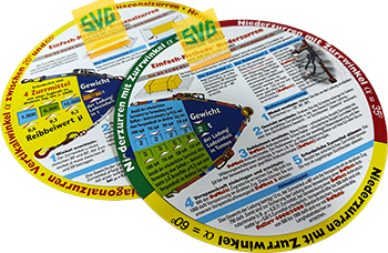 Zurrmittelrechnerkarte Trucker-Disc Bemessungsscheibe laut VDI 2700