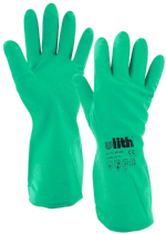 Arbeitshandschuh Nitril grün EN 374/388